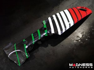 FIAT 500 Custom Dashboard - Carbon Fiber - Italian Racing Stripe